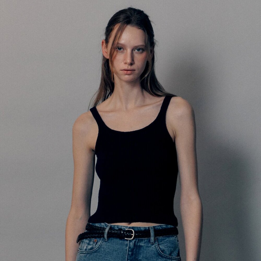 NWT Nothing Written Keiro boucle sleeveless tank top in Navy